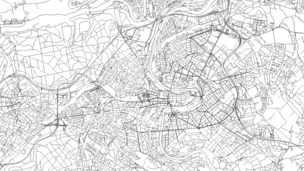 Bern Road Network and Streets Architectural 3D model
