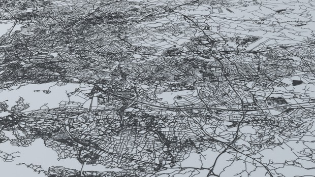 Helsinki Area Road Network and Streets Architectural 3D model