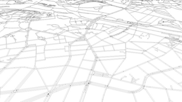 Brussels Road Network and Streets Architectural 3D model