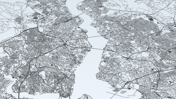 Istanbul Road Network and Streets Architectural 3D model
