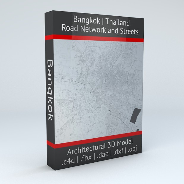 Bangkok Road Network and Streets Architectural 3D model