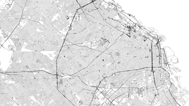Buenos Aires Road Network and Streets Architectural 3D model