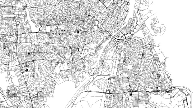Copenhagen Road Network and Streets Architectural 3D model