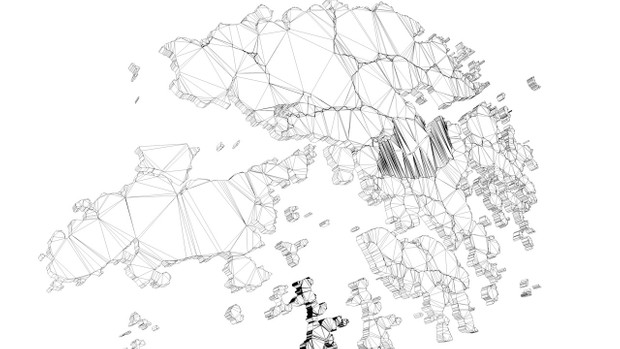 Hong Kong 18 Districts Geographical 3D Model