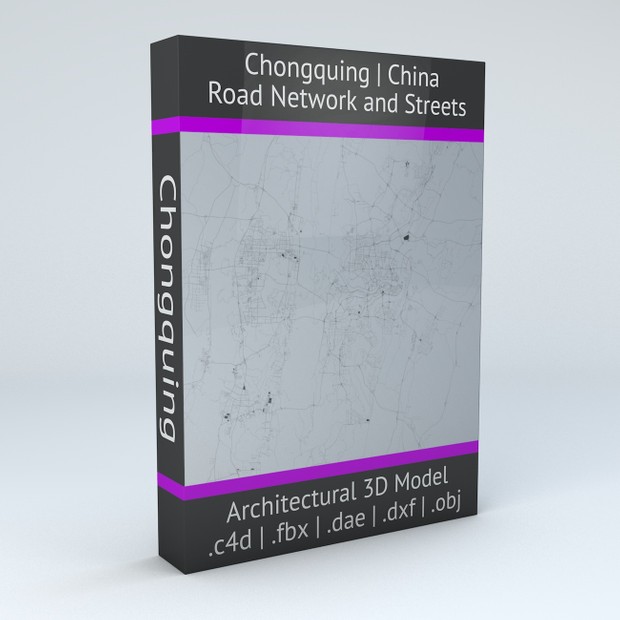 Chongquing Road Network and Streets Architectural 3D model