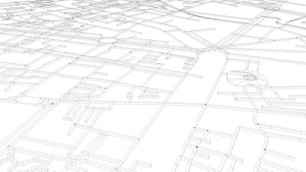 Bangkok Road Network and Streets Architectural 3D model