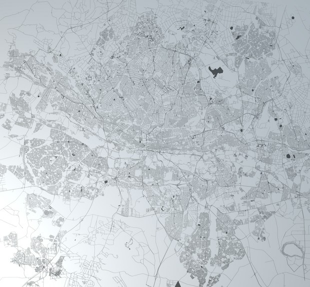 Johannesburg Road Network and Streets 3D model
