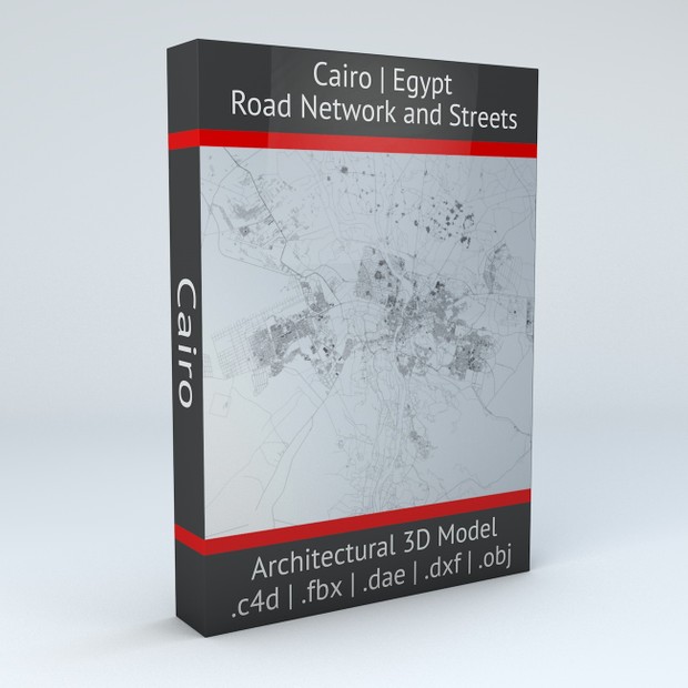 Cairo Road Network and Streets Architectural 3D model