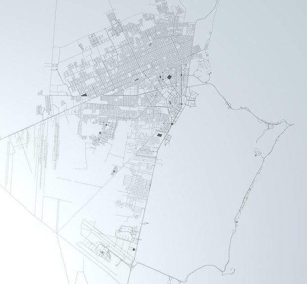 Cancun Road Network and Streets Architectural 3D model