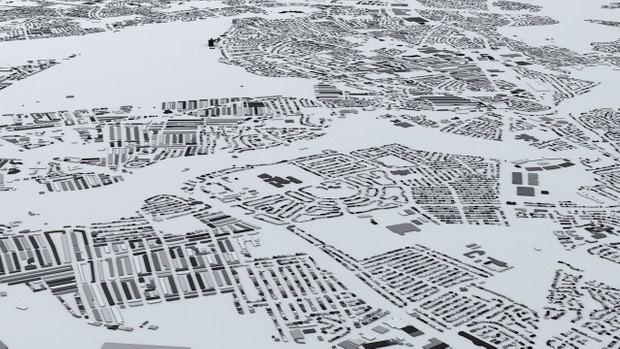 Newcastle Streets and Buildings Architectural 3D Model