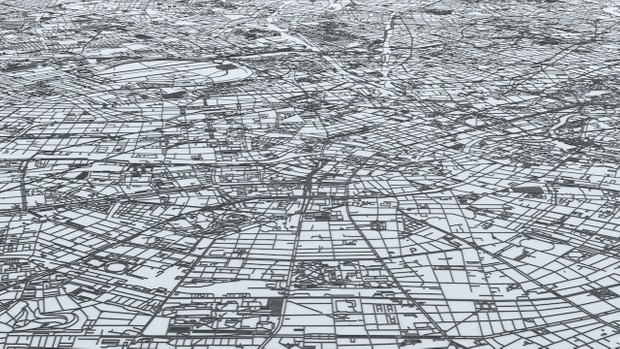 Berlin Road Network and Streets Architectural 3D model
