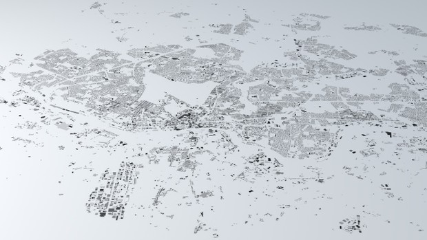 Newcastle Streets and Buildings Architectural 3D Model