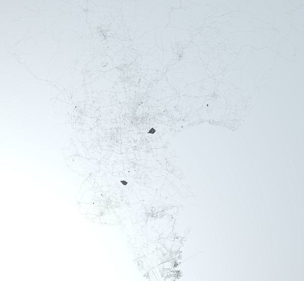 Guangzhou Road Network and Streets Architectural 3D model