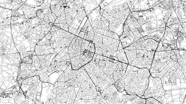 Brussels Road Network and Streets Architectural 3D model