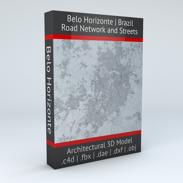 Belo Horizonte Road Network and Streets Architectural 3D model