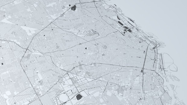 Buenos Aires Road Network and Streets Architectural 3D model