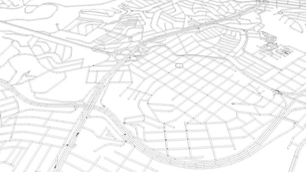 Belo Horizonte Road Network and Streets Architectural 3D model
