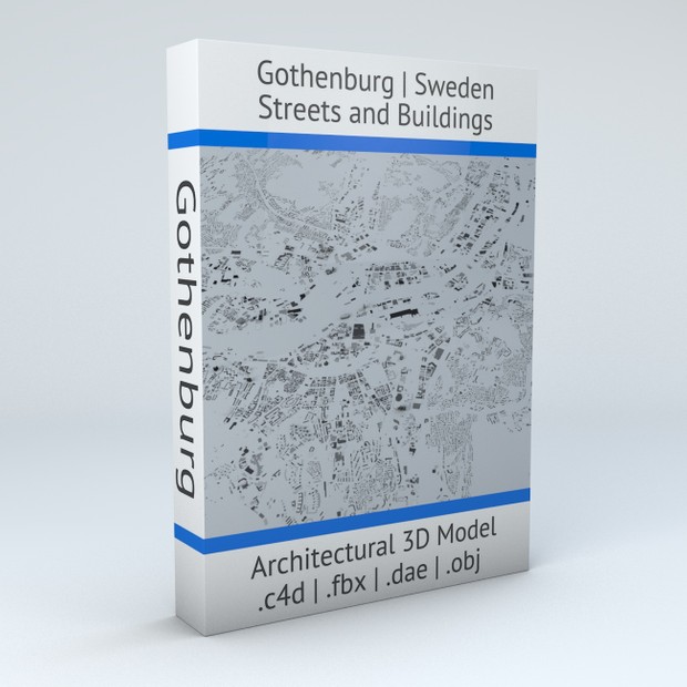 Gothenburg Streets and Buildings Architectural 3D Model