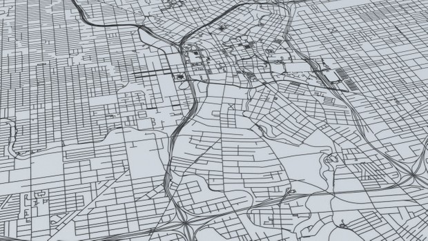 San Antonio Road Network Architectural 3D Model
