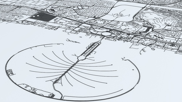 Dubai Road Network and Streets Architectural 3D model