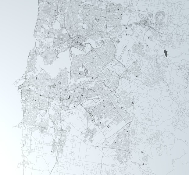Perth Road Network Architectural 3D Model