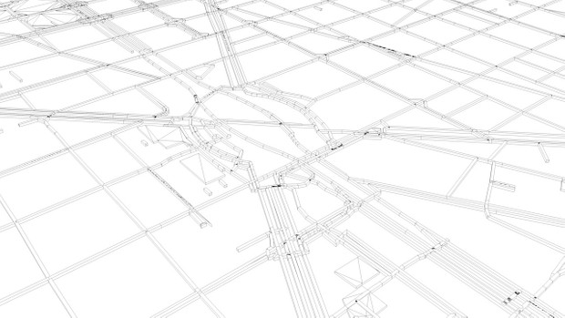 Barcelona Road Network and Streets Architectural 3D model