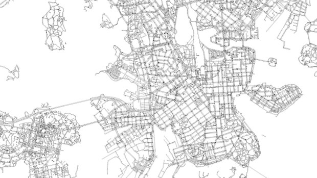 Helsinki Area Road Network and Streets Architectural 3D model