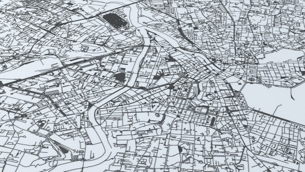 Geneva Road Network and Streets Architectural 3D model