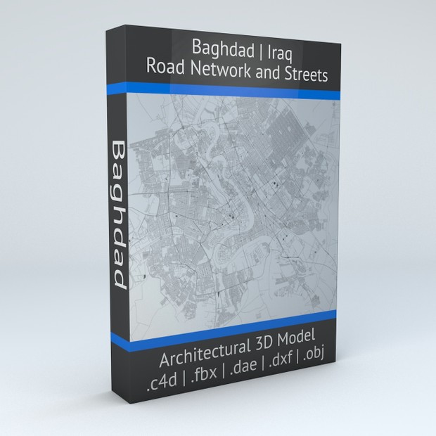 Baghdad Road Network and Streets Architectural 3D model