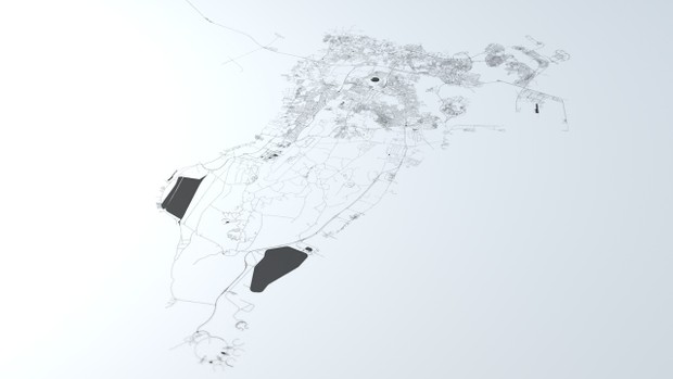 Bahrain Road Network and Streets Architectural 3D model