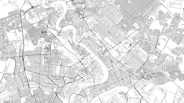 Baghdad Road Network and Streets Architectural 3D model