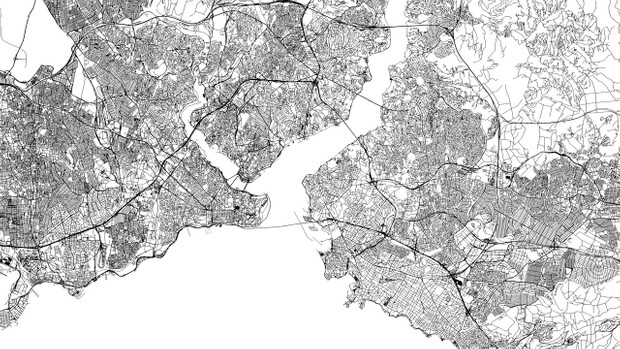 Istanbul Road Network and Streets Architectural 3D model