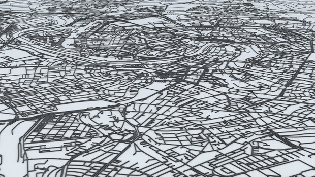 Bern Road Network and Streets Architectural 3D model