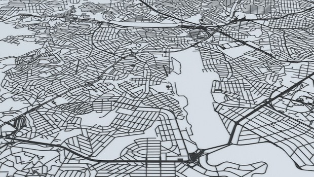 Belo Horizonte Road Network and Streets Architectural 3D model