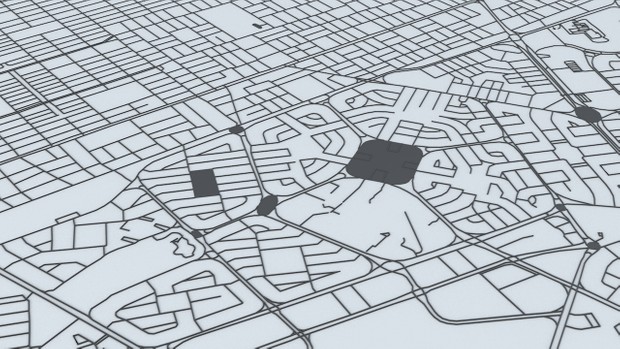 Cancun Road Network and Streets Architectural 3D model