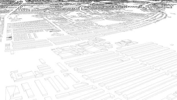 Newcastle Streets and Buildings Architectural 3D Model