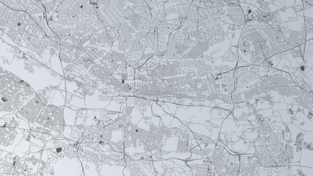 Johannesburg Road Network and Streets 3D model