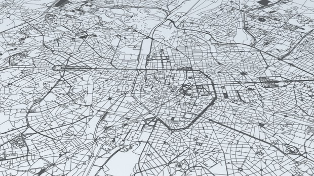 Brussels Road Network and Streets Architectural 3D model
