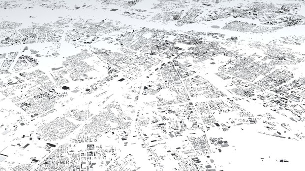 Warsaw Streets and Buildings Architectural 3D Model