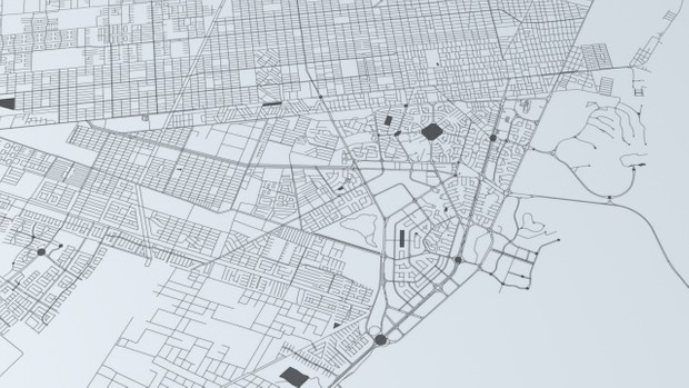 Cancun Road Network and Streets Architectural 3D model