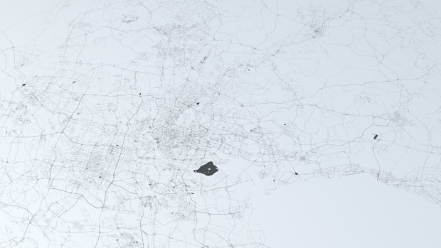 Guangzhou Road Network and Streets Architectural 3D model