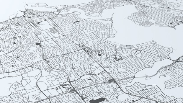 Perth Road Network Architectural 3D Model
