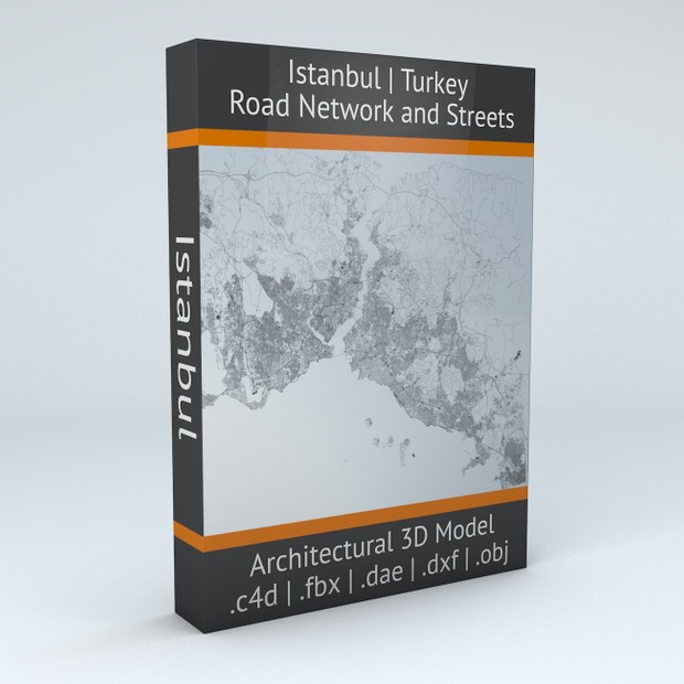 Istanbul Road Network and Streets Architectural 3D model