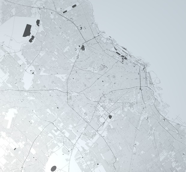 Buenos Aires Road Network and Streets Architectural 3D model