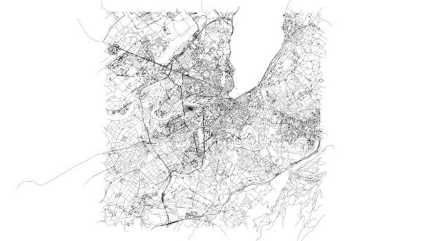 Geneva Road Network and Streets Architectural 3D model