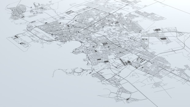 Doha Road Network and Streets Architectural 3D model