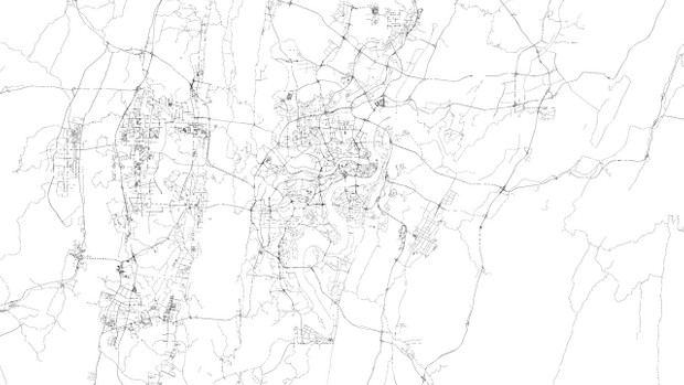 Chongquing Road Network and Streets Architectural 3D model