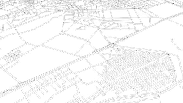 Cairo Road Network and Streets Architectural 3D model