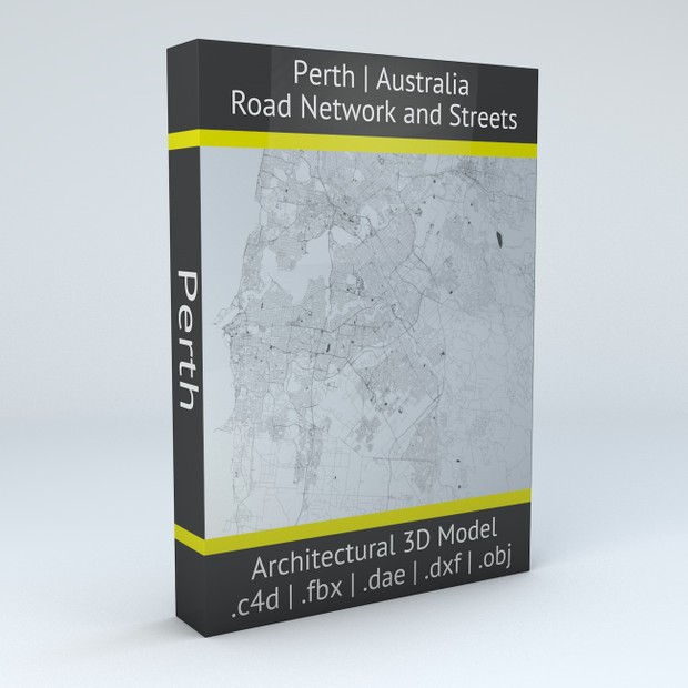 Perth Road Network Architectural 3D Model