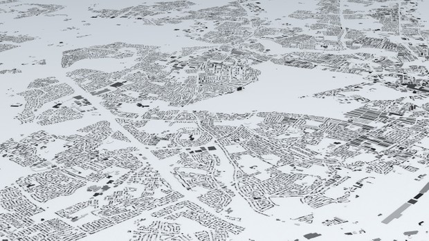 Newcastle Streets and Buildings Architectural 3D Model